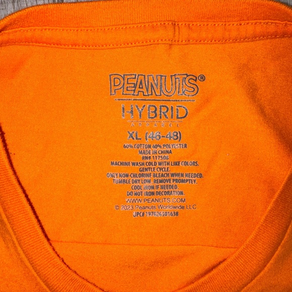 Peanuts Hybrid Snoopy Woodstock Mummy Shirt Mens Size XL Orange Short Sleeve - Picture 5 of 6